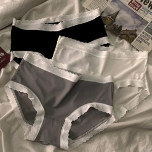 Women’s Mid-Waist Boyshort Panties | Smooth & Soft Fabric | Lace Trim | No Digging | Comfortable Coverage | 3-Pack