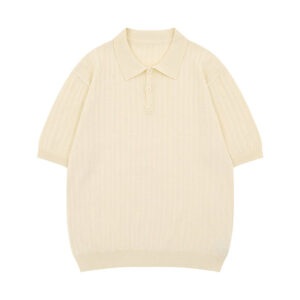 Vintage Knit Polo Shirt Short Sleeve | Textured Knit | Relaxed Fit