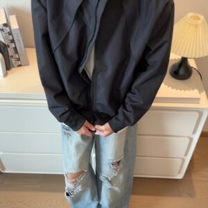 Vintage Stand Collar Zip-Up Jacket | Multi-Color | Minimal Utility Casual Outerwear