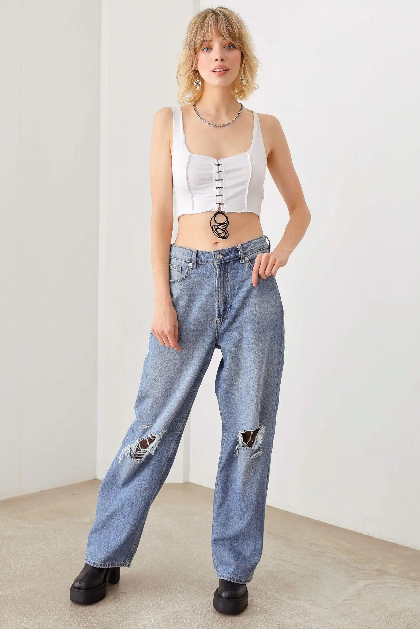 t4610-white-6-solid-lace-up-sleeveless-round-neckline-front-and-back-crop-top-tasha-apparel-wholesale-22