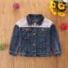 Girls Denim Jacket – Patchwork Jean Jacket for Kids, Spring Autumn Casual Outerwear