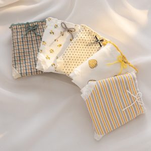 Women’s Cotton Lace Briefs Set | French Sweet Style Floral Panties | Mid-Rise Underwear S–XXL