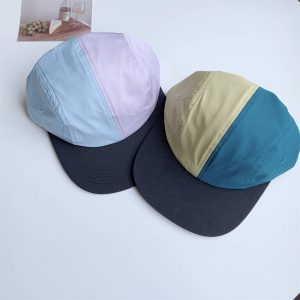 Color Block 5-Panel Cap | Lightweight Camp Hat | Minimal Outdoor Style | Unisex Baseball Cap