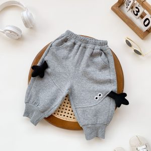 Kids Fleece Sweatpants – Cute Cartoon Jogger Pants with 3D Hands, Soft Winter Pants for Boys & Girls