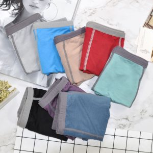 Men’s Cotton Boxer Briefs Set | Breathable Stretch Underwear | Solid Color Men’s Underwear Multi-Pack
